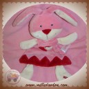 ESPRIT SOS DOUDOU LAPIN ECRU PLAT ROSE COEUR