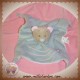 BVBA DOUDOU OURS PLAT GRIS ROSE ETOILE NOEUD SOS