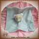 BVBA DOUDOU OURS PLAT GRIS ROSE ETOILE NOEUD SOS