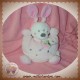 NICOTOY SOS DOUDOU LAPIN ROSE QUASI PLAT OISEAU