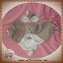 BIZOU SOS DOUDOU OURS PLAT BLANC MARRON