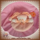 DOUDOU ET COMPAGNIE OURS ORANGE PLAT ROND MACARON SOS