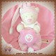 NICOTOY DOUDOU OURS ECRU ROSE MUSICAL OISEAU ETOILE SOS