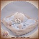 NICOTOY SOS DOUDOU OURS PLAT MARRON BLEU ECHARPE