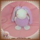 AJENA DOUDOU LAPIN BLANC MAUVE ROSE SOS