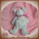 BABYNAT BABY NAT DOUDOU SOURIS GRISE PANTIN ECHARPE ROSE SOS