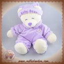 GIPSY DOUDOU OURS BLANC HABIT VIOLET BEAR SOS