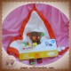 MINITOYS DOUDOU MOUTON PLAT TRIANGLE BLANC ORANGE SOS