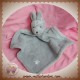 SYLVIE THIRIEZ SOS DOUDOU LAPIN PLAT MOUCHOIR GRIS ETOILE