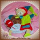 DOUDOU ET COMPAGNIE OURS VELOURS MARIONNETTE OURSON VOITURE VERT ROUGE SOS