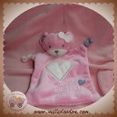 KIMBALOO SOS DOUDOU OURS PLAT ROSE COEUR MISS CHOUPETTE