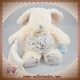 BABYNAT SOS DOUDOU LAPIN BLANC POIL MARRON MOUCHOIR FLOCONS