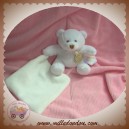 DOUDOU ET COMPAGNIE SOS OURS BLANC NUAGE MOUCHOIR