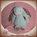 JELLYCAT SOS DOUDOU LAPIN POIL GRIS OREILLES FLEURS