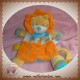 TEX SOS DOUDOU LION ORANGE PLAT GRIS ELEPHANT ATTACHE TETINE