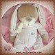 NICOTOY SOS DOUDOU LAPIN TAUPE MARRON ROSE ECRU COUTURE