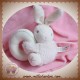 KALOO SOS DOUDOU LAPIN HOCHET ROSE BLANC PERLE