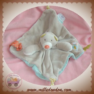 MOULIN ROTY SOS DOUDOU OURS PLAT TAUPE BISCOTTE POMPON ATTACHE TETINE