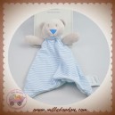 STOKOMANI SOS DOUDOU OURS GRIS PLAT RAYE BLEU MES PETITS CAILLOUX