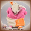 BABYNAT BABY NAT SOS DOUDOU LAPIN ROSE ECRU MARIONNETTE L COMME