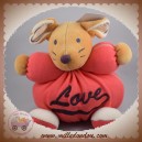 KALOO SOS DOUDOU SOURIS LOVE BOULE ROUGE SWEET LIFE