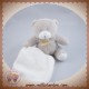 DOUDOU ET COMPAGNIE SOS OURS GRIS MOUCHOIR BLANC BONBON DC2026