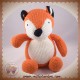 BLOOMINGVILLE SOS DOUDOU RENARD LAINE CROCHET ORANGE BLANC