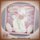 DOUDOU ET COMPAGNIE LAPIN BONBON PLAT BLANC ROSE