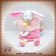 BABYNAT BABY NAT SOS DOUDOU LAPIN BLANC ROSE MARIONNETTE F DOUILLETTES