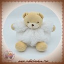 KALOO SOS DOUDOU OURS FUR CORPS BOULE BLANC YETI 16 cm