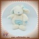 BABYNAT SOS DOUDOU LAPIN BLANC POIL MUSICAL VERT