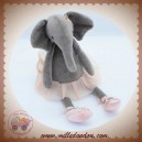 JELLYCAT SOS DOUDOU ELEPHANT GRIS DANSEUSE ROSE