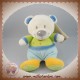 NICOTOY DOUDOU OURS VERT BLEU HOCHET COEUR SOS