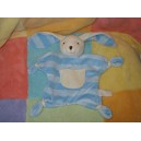 CMP SOS DOUDOU LAPIN CHIEN ECRU PLAT BLEU RAYE POCHE