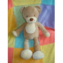 NICOTOY SOS DOUDOU PELUCHE OURS BEIGE ECRU 38 CM