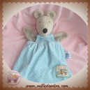 MOULIN ROTY DOUDOU SOURIS GRISE MARIONNETTE ROBE BLEU LA GRANDE