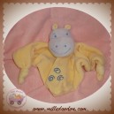 JOLLYBABY SOS DOUDOU HIPPOPOTAME MAUVE PLAT TRIANGLE SAUMON 