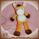 NICOTOY DOUDOU CHEVAL ANE ORANGE MARRON BLANC SOS