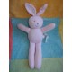 DPAM DOUDOU PELUCHE LAPIN ROSE GRIS DU PAREIL AU MEME