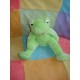 NOUNOURS DOUDOU PELUCHE GRENOUILLE VERTE BRILLANT