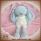 POMMETTE SOS DOUDOU PELUCHE LAPIN BLEU HABIT ECRU ABC 