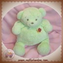 NOUNOURS SOS DOUDOU OURS BOULE VERT CLAIR ANIS COCCINELLE 22 cm