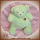 NOUNOURS SOS DOUDOU OURS BOULE VERT CLAIR ANIS COCCINELLE 22 cm