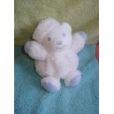 KALOO SOS DOUDOU OURS BLANC NEIGE BLEU 11 CM