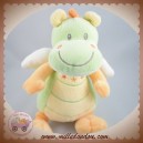 NICOTOY SOS DOUDOU PELUCHE DRAGON VERT ORANGE AILES KIABI