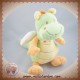 NICOTOY SOS DOUDOU PELUCHE DRAGON VERT ORANGE AILES KIABI