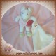 DOUDOU ET COMPAGNIE SOS SOURIS BLANCHE CORPS ROSE MOUCHOIR ECRU