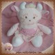 TAKINOU SOS DOUDOU PELUCHE VACHE ROSE AVEC FLEURS COM 9