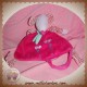 ALOHA SOS DOUDOU SOURIS ROSE PLAT FUSHIA FLEUR