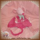 ALOHA SOS DOUDOU SOURIS ROSE PLAT FUSHIA FLEUR